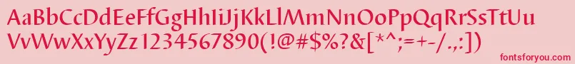 Barbedortmed Font – Red Fonts on Pink Background