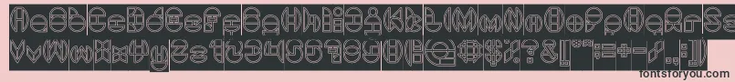 DragonFlyOutlinedHollow Font – Black Fonts on Pink Background