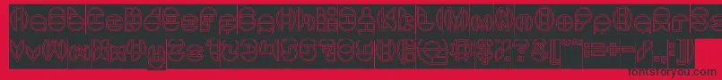 DragonFlyOutlinedHollow Font – Black Fonts on Red Background