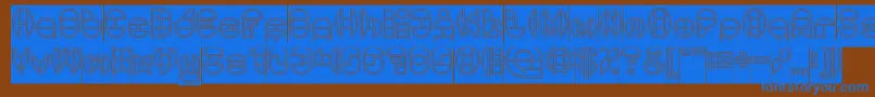 DragonFlyOutlinedHollow Font – Blue Fonts on Brown Background