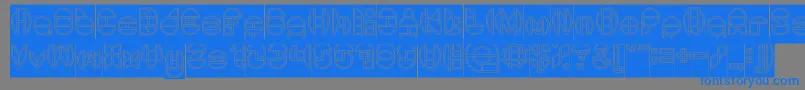 DragonFlyOutlinedHollow Font – Blue Fonts on Gray Background