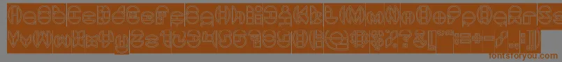 DragonFlyOutlinedHollow Font – Brown Fonts on Gray Background