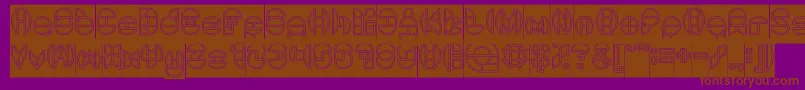 DragonFlyOutlinedHollow Font – Brown Fonts on Purple Background