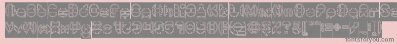DragonFlyOutlinedHollow Font – Gray Fonts on Pink Background