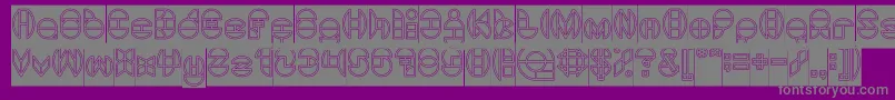 DragonFlyOutlinedHollow Font – Gray Fonts on Purple Background