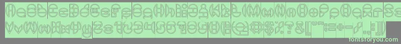 DragonFlyOutlinedHollow Font – Green Fonts on Gray Background
