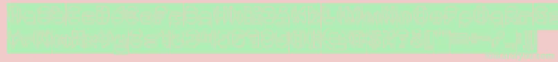 DragonFlyOutlinedHollow Font – Green Fonts on Pink Background