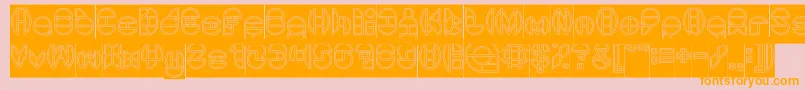 DragonFlyOutlinedHollow Font – Orange Fonts on Pink Background