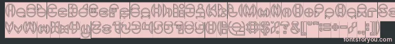DragonFlyOutlinedHollow Font – Pink Fonts on Black Background