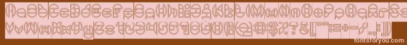 DragonFlyOutlinedHollow Font – Pink Fonts on Brown Background