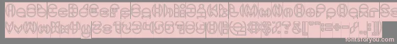 DragonFlyOutlinedHollow Font – Pink Fonts on Gray Background