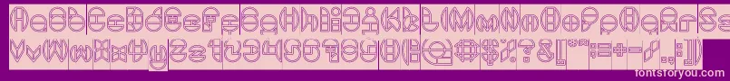 DragonFlyOutlinedHollow Font – Pink Fonts on Purple Background