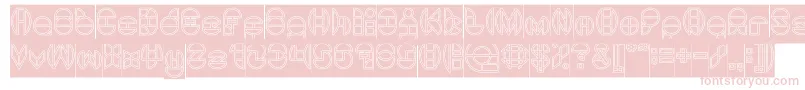 DragonFlyOutlinedHollow Font – Pink Fonts on White Background