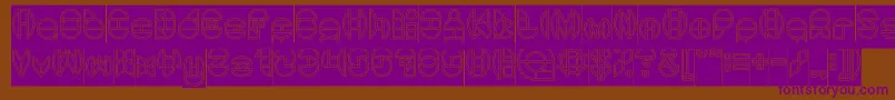 DragonFlyOutlinedHollow Font – Purple Fonts on Brown Background