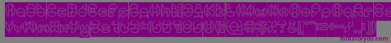 DragonFlyOutlinedHollow Font – Purple Fonts on Gray Background