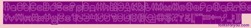 DragonFlyOutlinedHollow Font – Purple Fonts on Pink Background