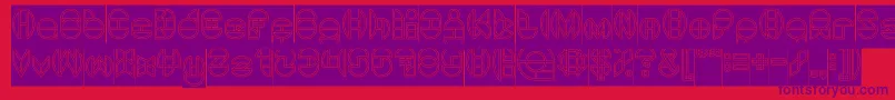 DragonFlyOutlinedHollow Font – Purple Fonts on Red Background