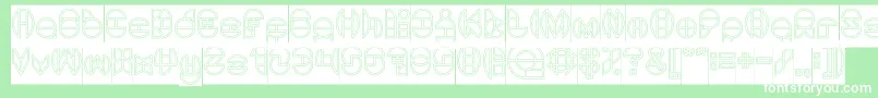 DragonFlyOutlinedHollow Font – White Fonts on Green Background