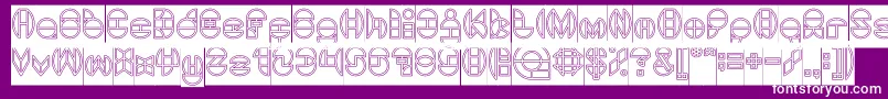 DragonFlyOutlinedHollow Font – White Fonts on Purple Background