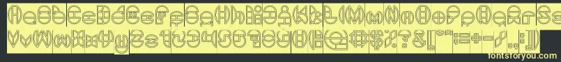 DragonFlyOutlinedHollow Font – Yellow Fonts on Black Background