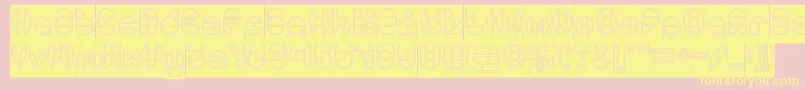DragonFlyOutlinedHollow Font – Yellow Fonts on Pink Background
