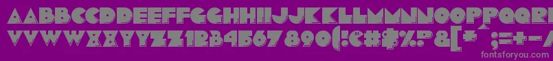 Pacmania Font – Gray Fonts on Purple Background