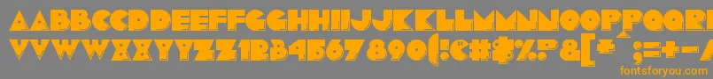 Pacmania Font – Orange Fonts on Gray Background