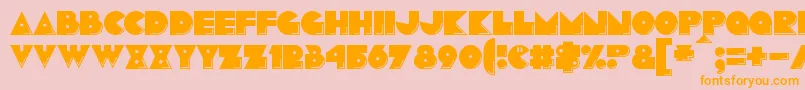 Pacmania Font – Orange Fonts on Pink Background