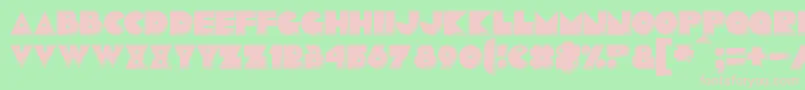 Pacmania Font – Pink Fonts on Green Background