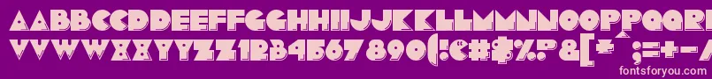 Pacmania Font – Pink Fonts on Purple Background