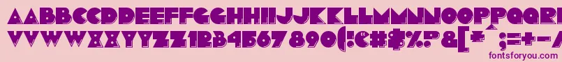 Pacmania Font – Purple Fonts on Pink Background