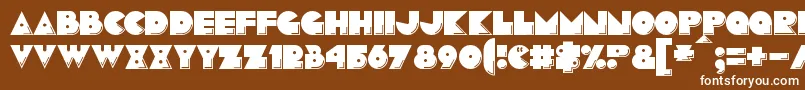 フォントPacmania – 茶色の背景に白い文字