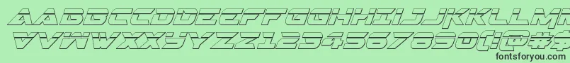 Gemina23Dlaserital Font – Black Fonts on Green Background