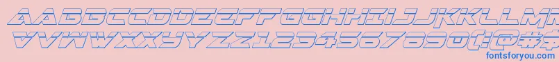 Gemina23Dlaserital Font – Blue Fonts on Pink Background