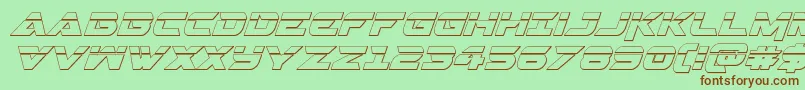 Gemina23Dlaserital Font – Brown Fonts on Green Background