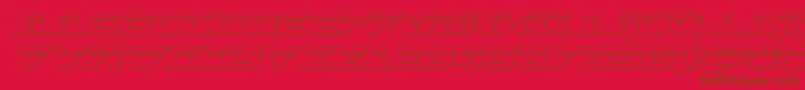 Weitere Informationen zur Gemina23Dlaserital-Schriftart Gemina23Dlaserital-Schriftart – Braune Schriften auf rotem Hintergrund