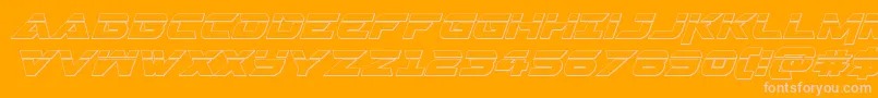 Gemina23Dlaserital Font – Pink Fonts on Orange Background