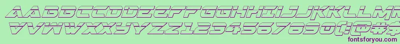 Gemina23Dlaserital Font – Purple Fonts on Green Background