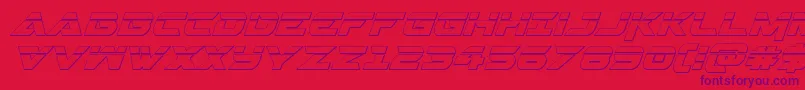 Gemina23Dlaserital Font – Purple Fonts on Red Background