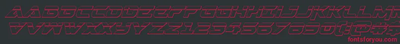 Gemina23Dlaserital Font – Red Fonts on Black Background