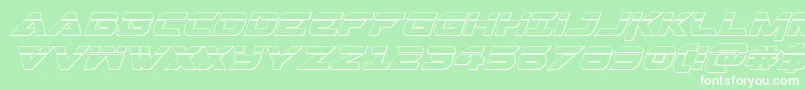 Gemina23Dlaserital Font – White Fonts on Green Background