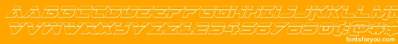 Gemina23Dlaserital Font – White Fonts on Orange Background