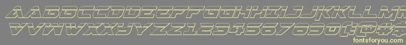 Gemina23Dlaserital Font – Yellow Fonts on Gray Background