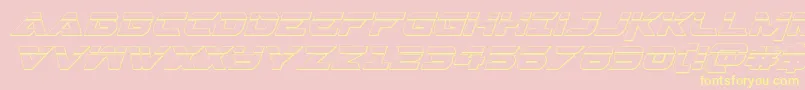 Gemina23Dlaserital Font – Yellow Fonts on Pink Background