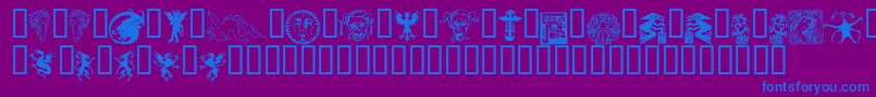 DevilsAndDragons Font – Blue Fonts on Purple Background