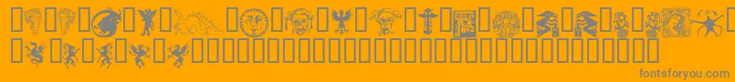 DevilsAndDragons Font – Gray Fonts on Orange Background