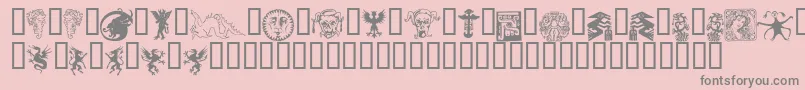 DevilsAndDragons Font – Gray Fonts on Pink Background