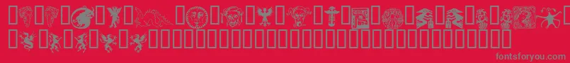 Шрифт DevilsAndDragons – серые шрифты на красном фоне