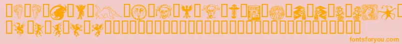 DevilsAndDragons Font – Orange Fonts on Pink Background