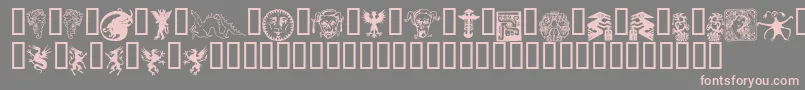 DevilsAndDragons Font – Pink Fonts on Gray Background